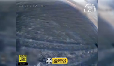 A russian soldier was occupied with his phone and didnt notice the Ukrainian FPV. October 2025.