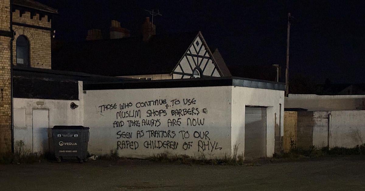 Sickening racist graffiti appears all around Welsh town