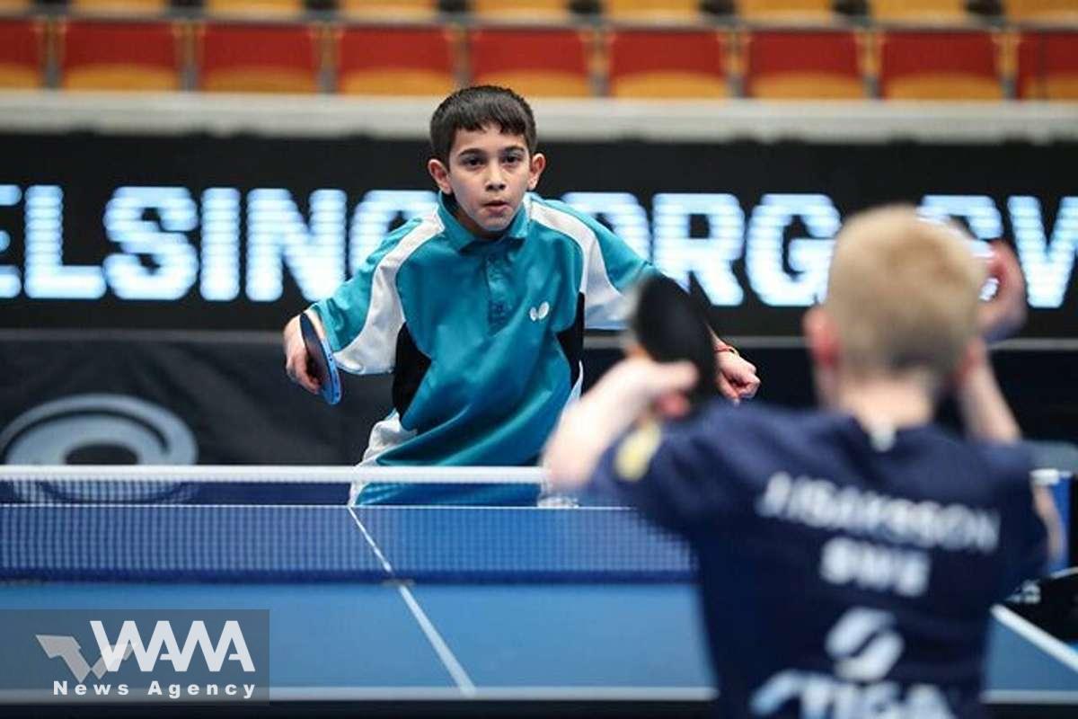 Yasin Shoari, Iran’s young table tennis player