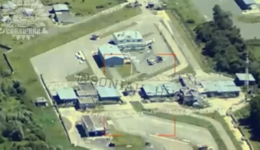 Ukrainian AASM Hammer bomb strikes on Russian Border crossing check point. Zarya, Bryansk Oblast, Russia (51.881554, 34.339422 and 51.881313, 34.337172). Published 30.10.2025