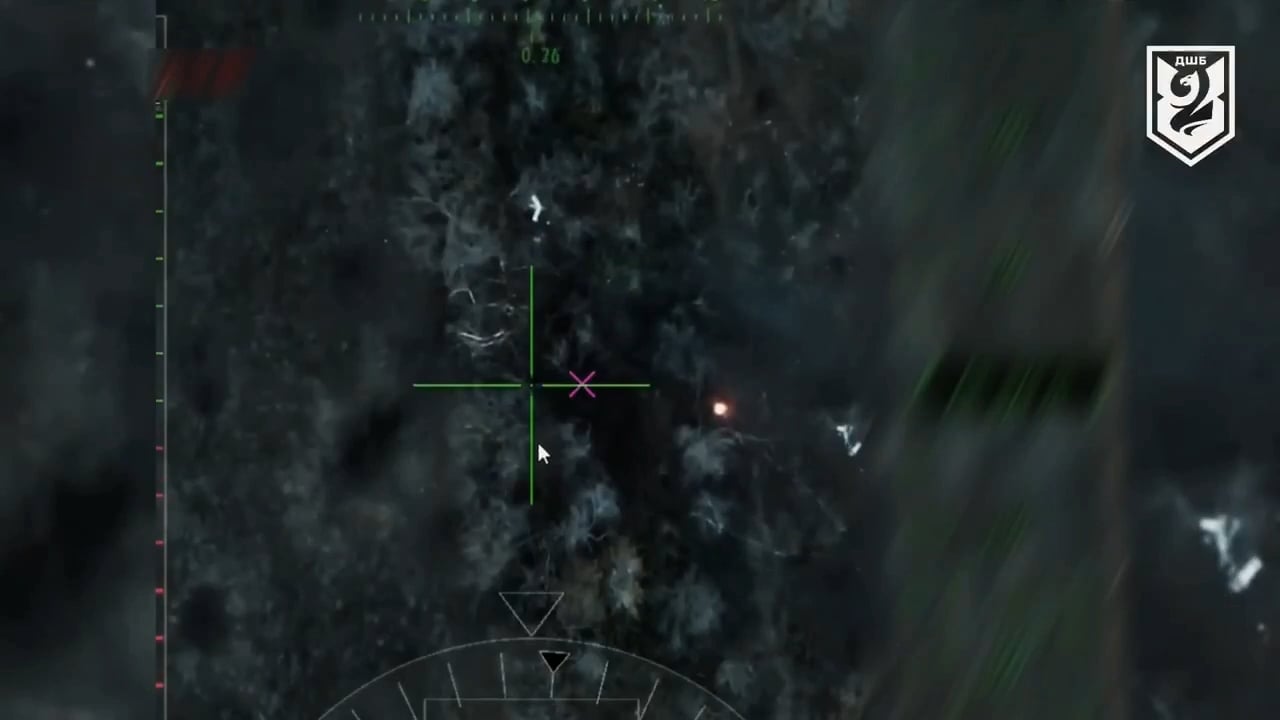 Russian assault platoon trying to advance during the night with the help of thermal cloaks