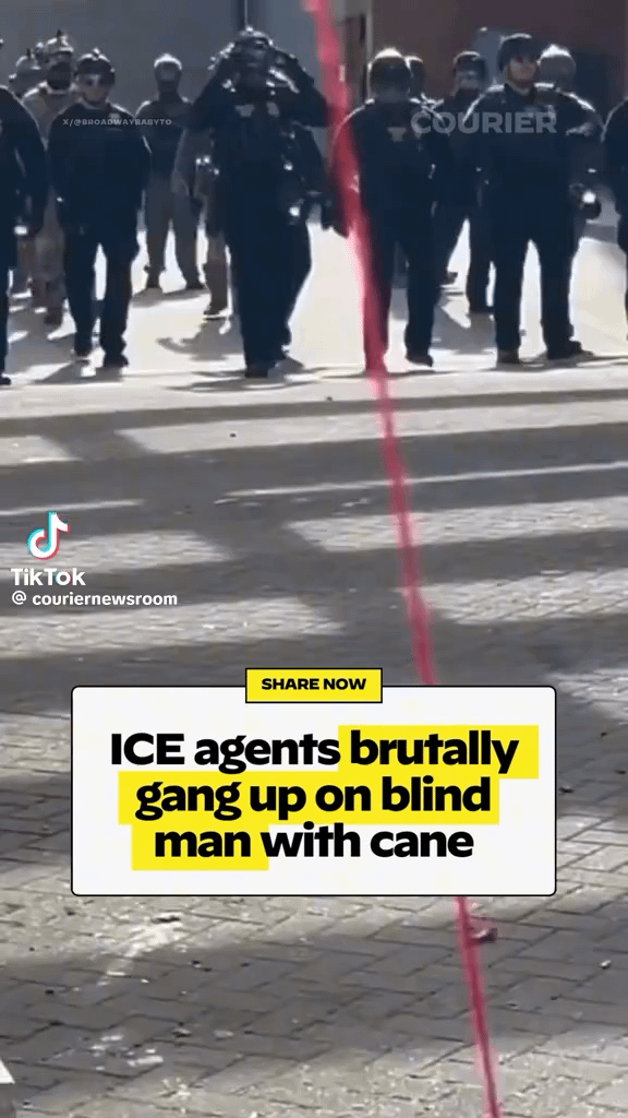 How can anyone feel proud? ICE just tackled a blind man. I guess “see no evil” wasn’t enough for them.