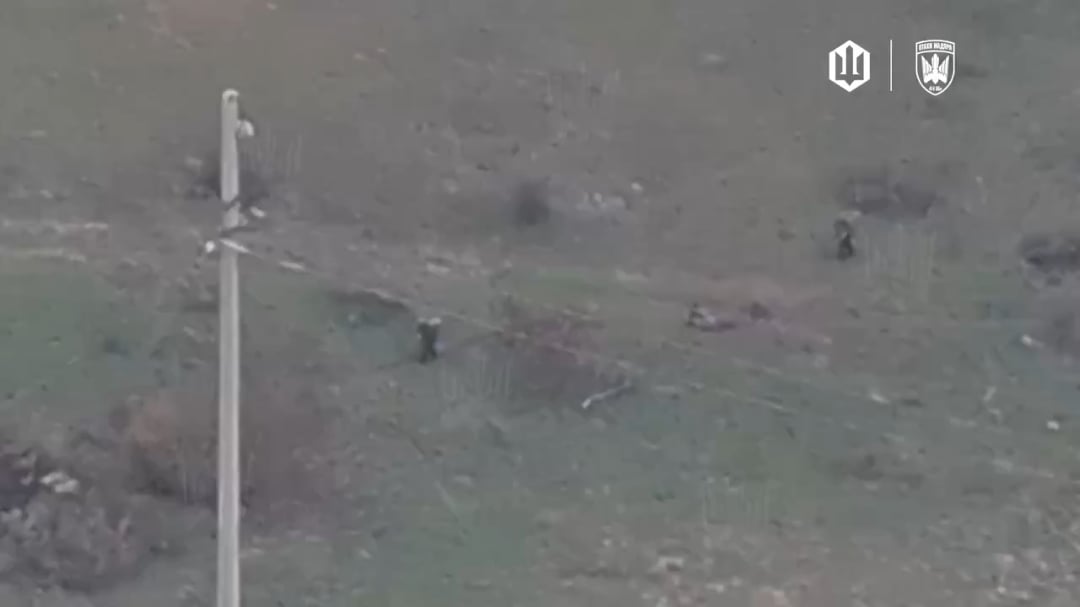 Two russian sodiers carrying ATGMs are struck by drones of Ukrainian Birds of Magyar