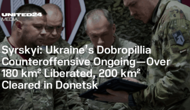 Syrskyi: Ukraine’s Dobropillia Counteroffensive Ongoing—Over 180 km² Liberated, 200 km² Cleared in Donetsk