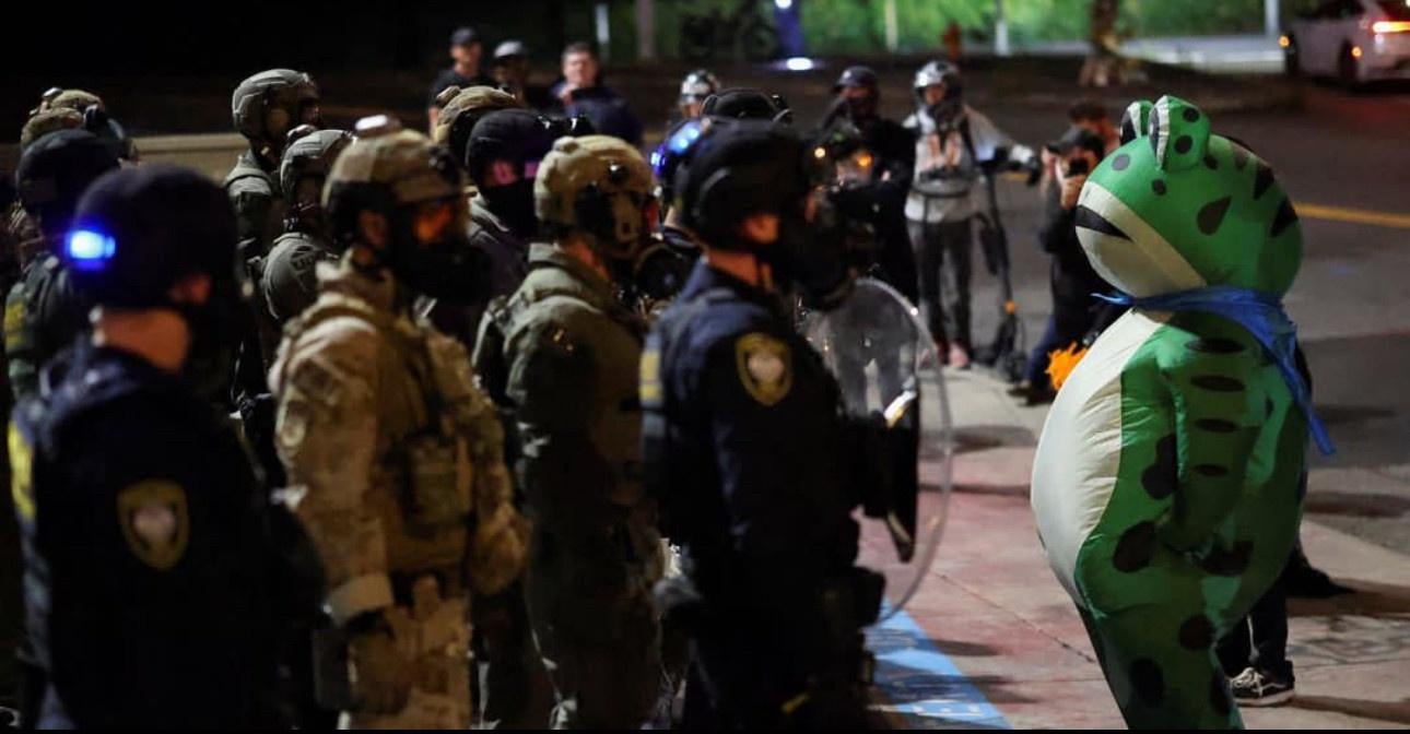 Pictured: Trump's Brave Stormtroopers Defend Against Amphibious Assault