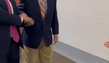 83 year old Senator Mitch McConnell just tripped and fell while being asked about ICE