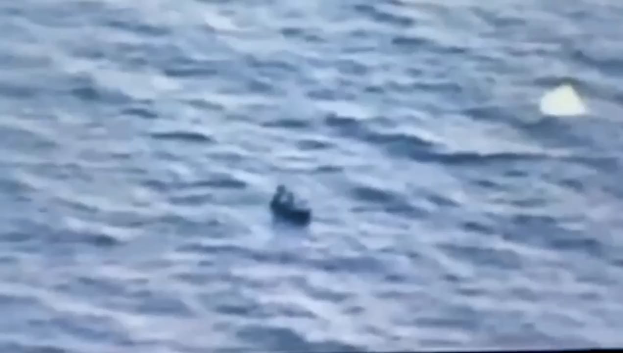 Ukraine's Navy destroyed a Russian unmanned naval drone in Ukrainian territorial waters