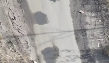 Ukrainian drone drops destroys Russian FPV ambush drones waiting for targets on the road. October 2025