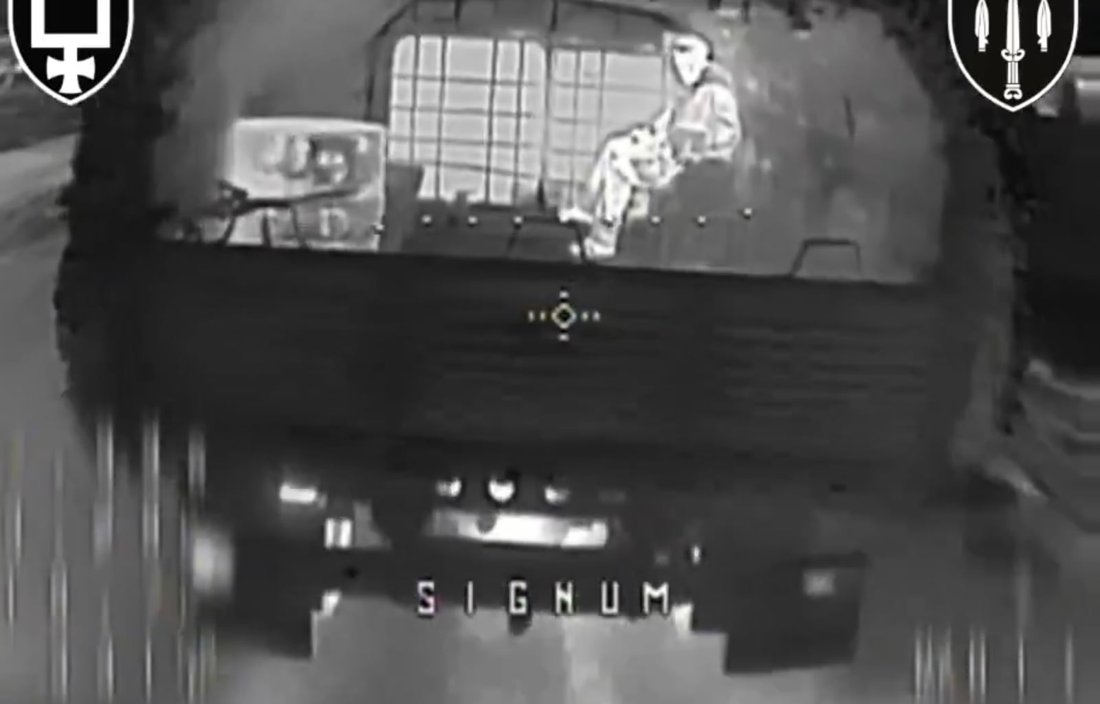 Ukrainian SIGNUM Battalion's fiber-optic FPV drones hit Russian MLRS, light vehicles and troop transport truck during the night. Lyman direction. 07.10.2025