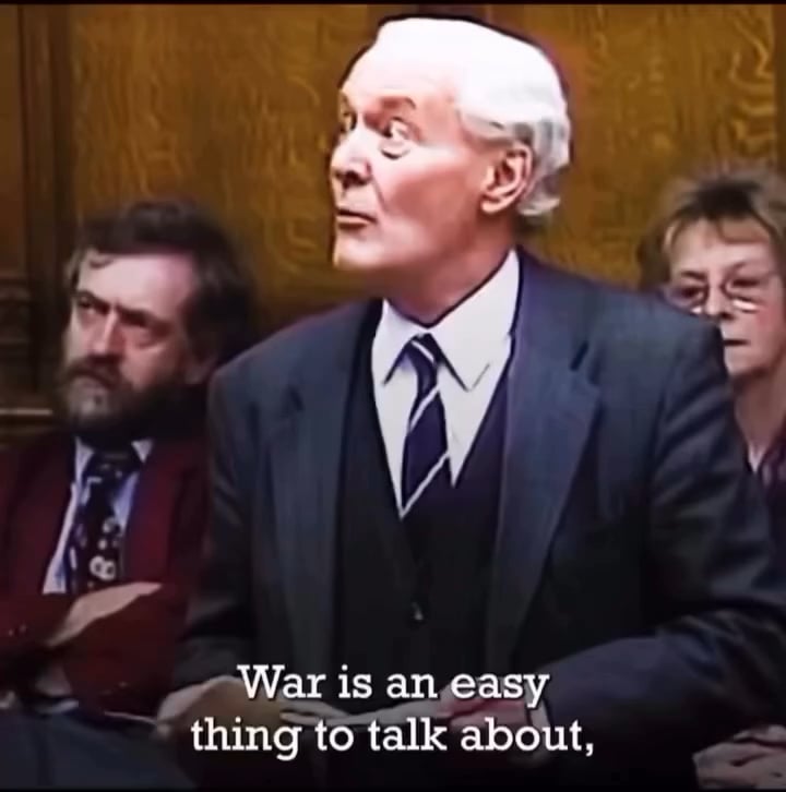 War is an easy thing to talk about — Tony Benn