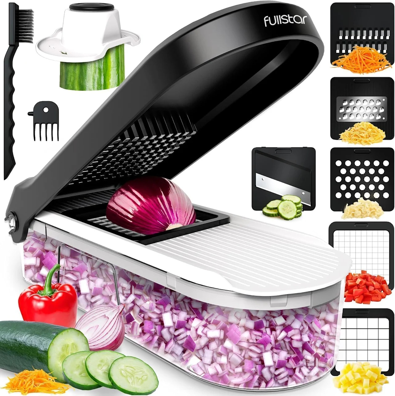 Vegetable Chopper Cutter Mandoline Slicer Cheese Grater. 