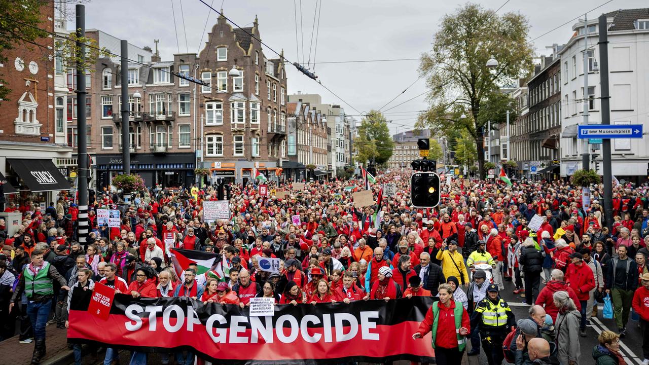 Nahost-Liveblog: ++ 250.000 Menschen bei Gaza-Demo in Amsterdam ++