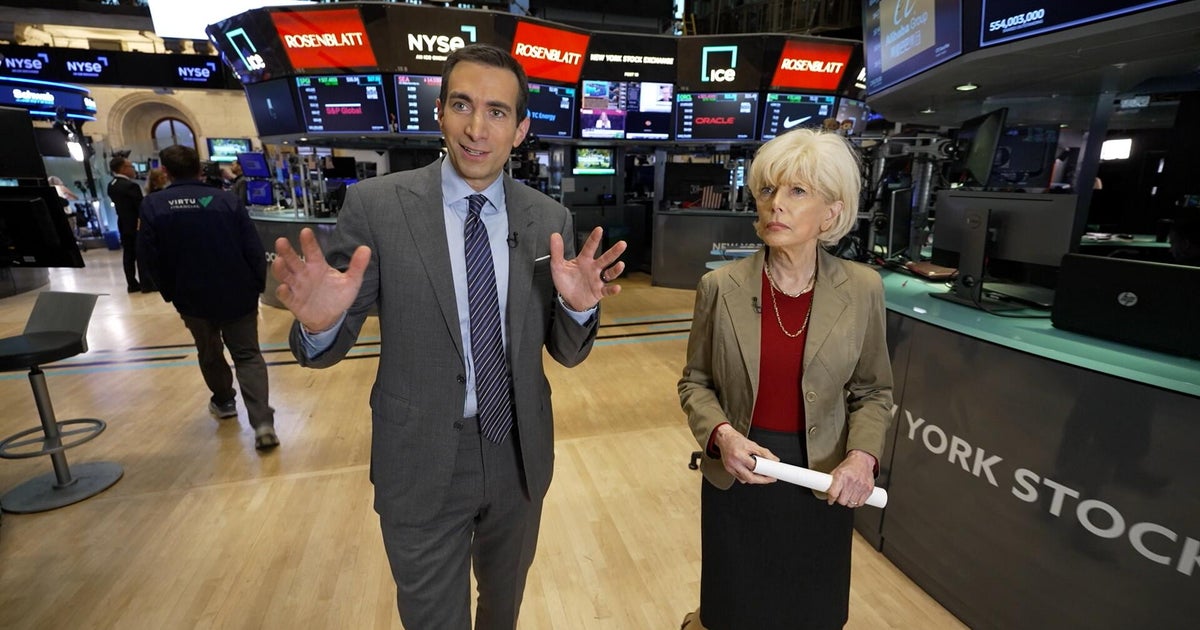 Andrew Ross Sorkin and Lesley Stahl at the NYSE