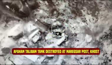 Afghan Taliban Tank destroyed by Pakistan Force's Drone