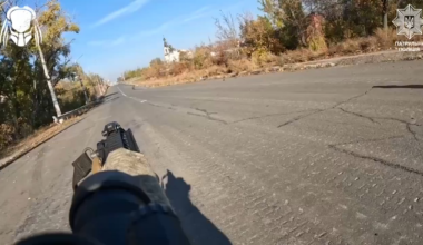 Ukrainian soldiers of the Patrol Police Brigade Predator shot down several Russian strike drones in the Kostyantynivka sector, Donetsk Oblast. Oct 2025. Published 29.10.2025