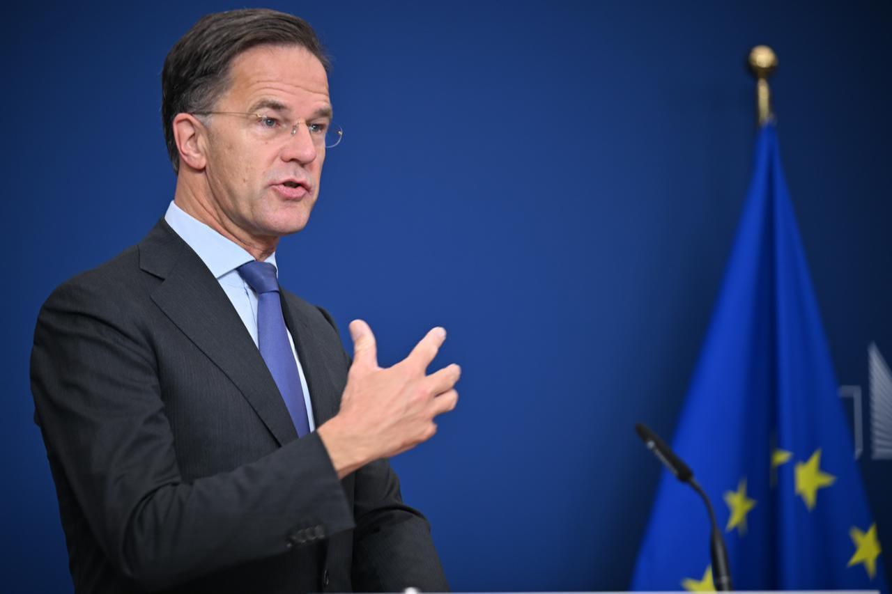 European Commission President Ursula von der Leyen and NATO Secretary General Mark Rutte hold a joint press statement in Brussels, Belgium, Sept. 30, 2025. (AA Photo)