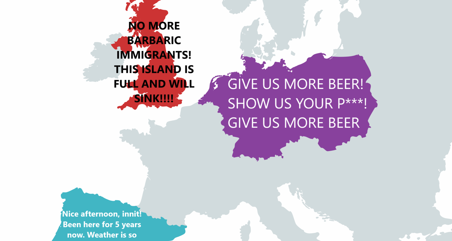 The three types of British encounters you'll have in Europe as a tourist