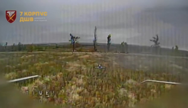For the first time, Ukrainian FPV destroyed Russian UGV "Courier" equipped with an AGS-17 grenade launcher, near Pokrovsk