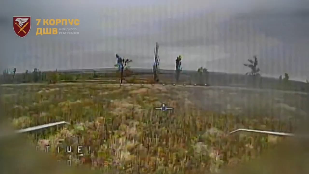 For the first time, Ukrainian FPV destroyed Russian UGV "Courier" equipped with an AGS-17 grenade launcher, near Pokrovsk