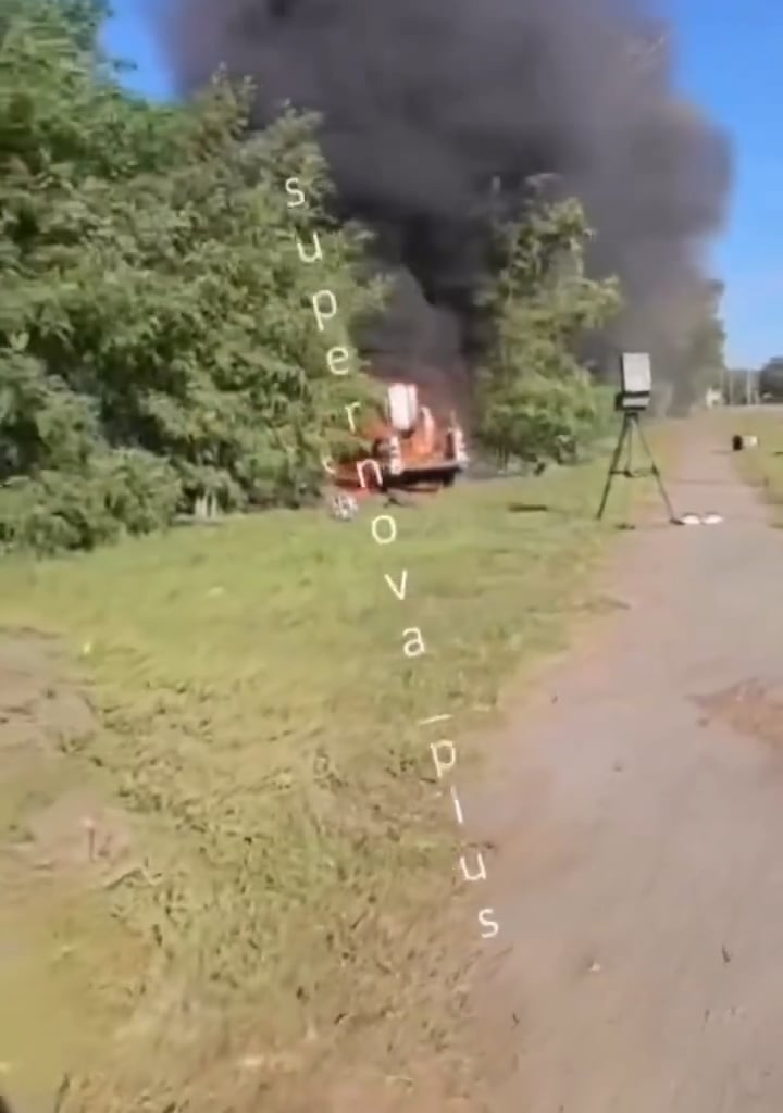 Russian soldier boasts about their new anti-drone EW system shortly before the EW system is destroyed by Ukrainian drones. (FPV music from source)