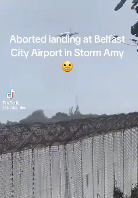 God love the brave souls on board this flight into Belfast City