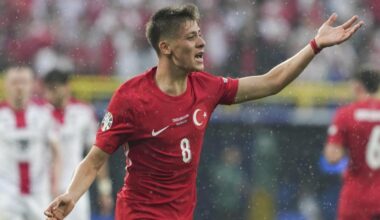 Türkiye and Georgia teams faced each other in Group F of the 2024 European Football Championship (EURO 2024) hosted by Germany at the BVB Stadium in Dortmund. National team player Arda Güler (8) also played in the match, Dortmund, Germany, June 18, 2024. (AA Photo)