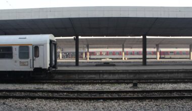 Passenger trains at a railway station in Bulgaria. (Adobe Stock Photo)