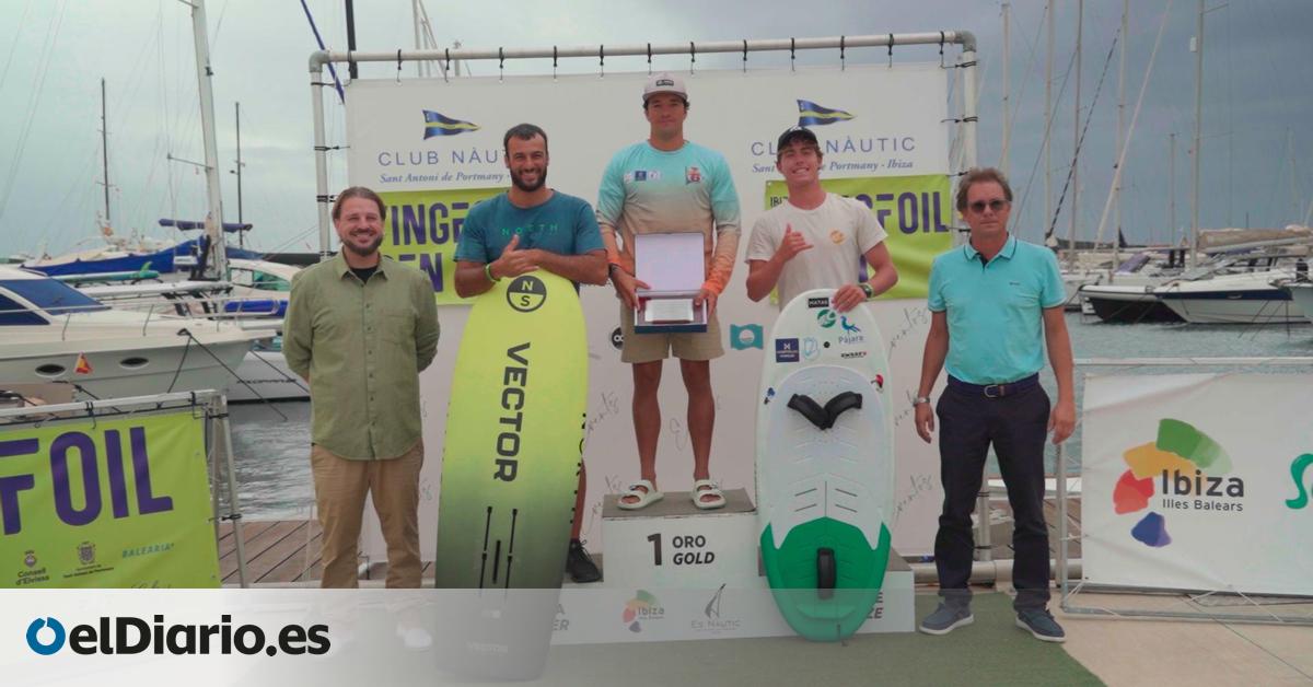 Ángel Granda, campeón absoluto masculino en la Copa de España de Wingfoil
