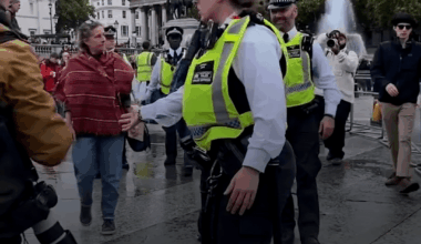 The PSNI have been flown over to London to participate in the arrest of pensioners who support Palestine and oppose genocide