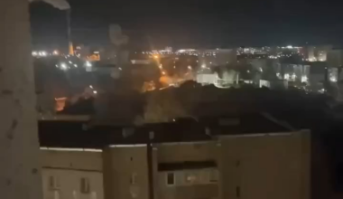 Russian civilians film the moment the Oryol thermal power plant and its fuel storage facility get attacked by Ukrainian cruise missiles. Oryol Oblast.