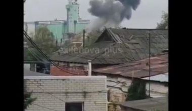 Ukrainian drones attacked an oil depot in the village of Matveyev Kurgan, Rostov region, Russia. Published 09.10.2025