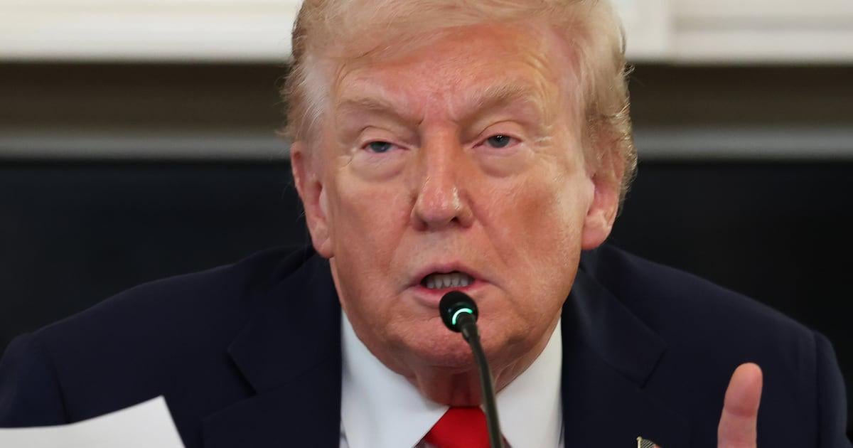 Trump, 79, Struggles to Stay Awake at White House Meeting | 
Gavin Newsom weighed in on the president’s appearance, calling him “Dozy Don.”