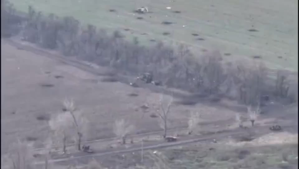 Ukrainian FPV drone destroys russian MT-LB, which was delivering ammunition to positions