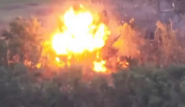 Russian vehicle ran over an AT mine, unknown location [Oct 2025]