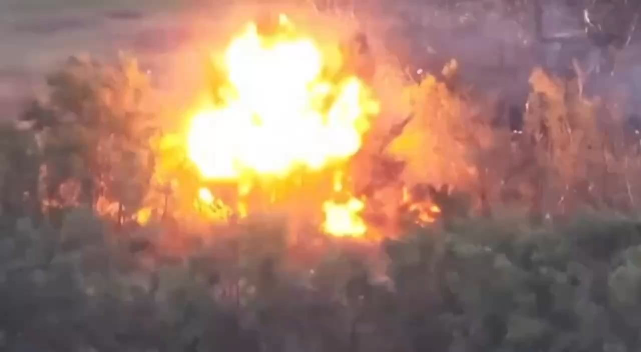 Russian vehicle ran over an AT mine, unknown location [Oct 2025]