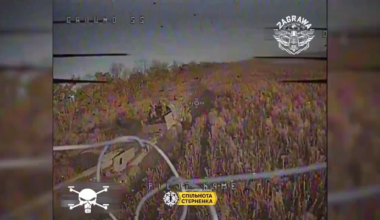 In the Pokrovsk direction, Ukrainian military personnel from Flying Skull destroyed a Russian truck carrying a howitzer/cannon