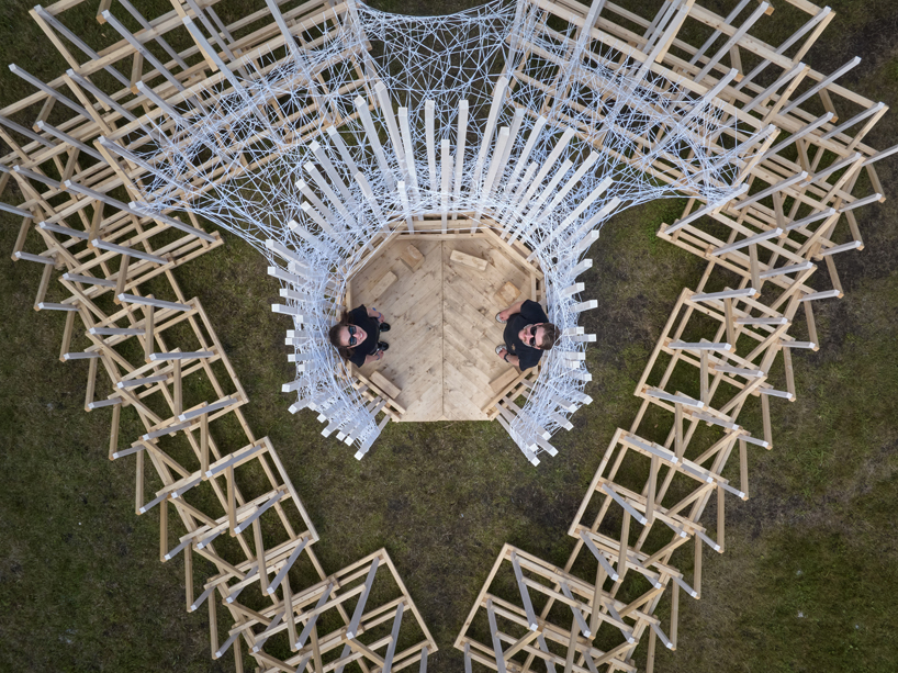 from chicken-like shelters to spiky wooden huts, hello wood's cabin fever lands in czechia