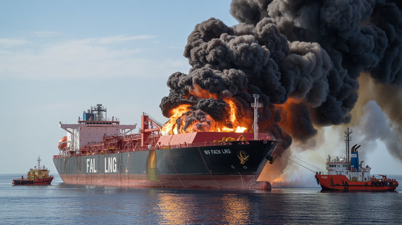 LNG Tanker Explosion Near Yemen: 2 Missing Crew Members; Cause Under Investigation