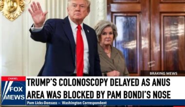 The whole MAGAT squad — plus Senator John Fetterman — already set up camp inside Trump’s colon like it’s an Airbnb. At this point, Pam Bondi might need a waiting list just to squeeze in. No vacancy. 🚫🍑