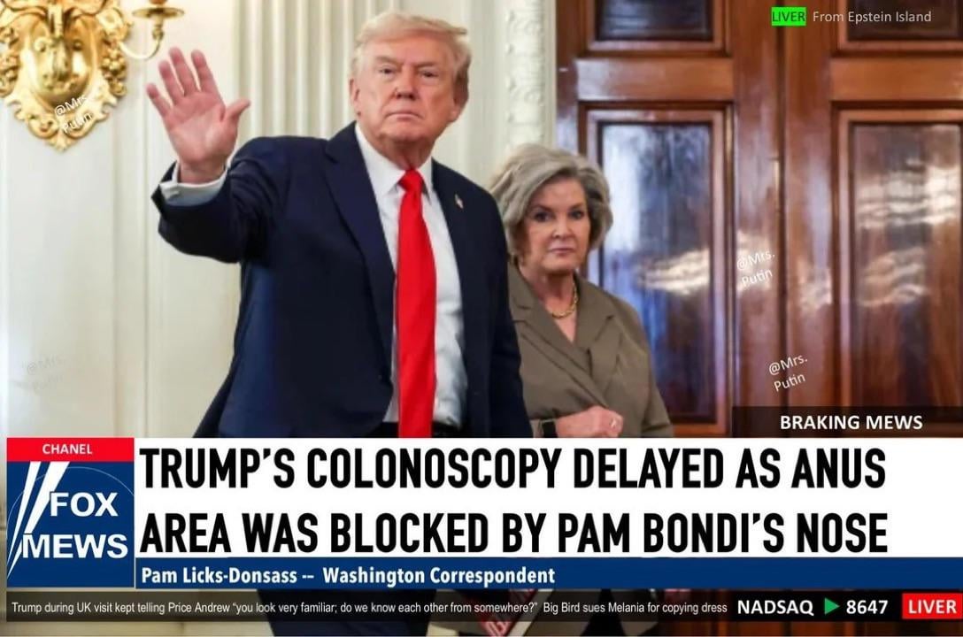 The whole MAGAT squad — plus Senator John Fetterman — already set up camp inside Trump’s colon like it’s an Airbnb. At this point, Pam Bondi might need a waiting list just to squeeze in. No vacancy. 🚫🍑