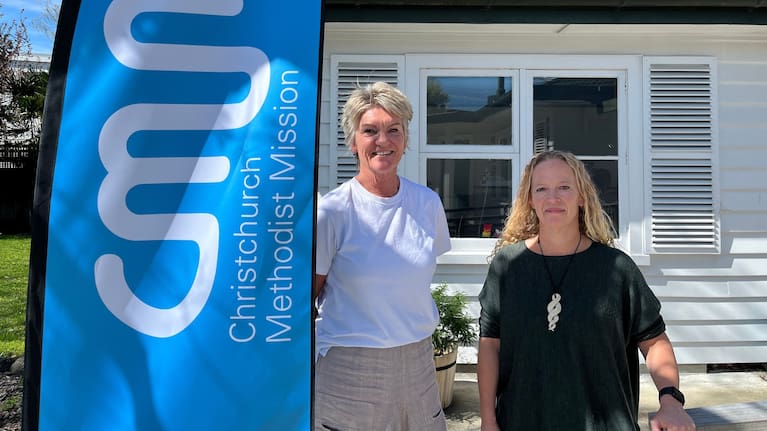 Christchurch Methodist Mission’s Housing First team leader Zuki Leonard, left, and regional housing manager Vanya Vitasovich say the demand for their services has spiked. (Source: Kira Carrington / LDR)