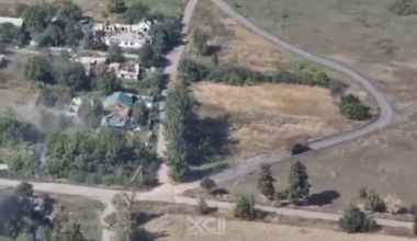 Ukrainian armored vehicle together with heavy drone bombers took out Russian infantry group in a house in the Pokrovsk direction. 92nd Assault Brigade. Published 18.10.2025