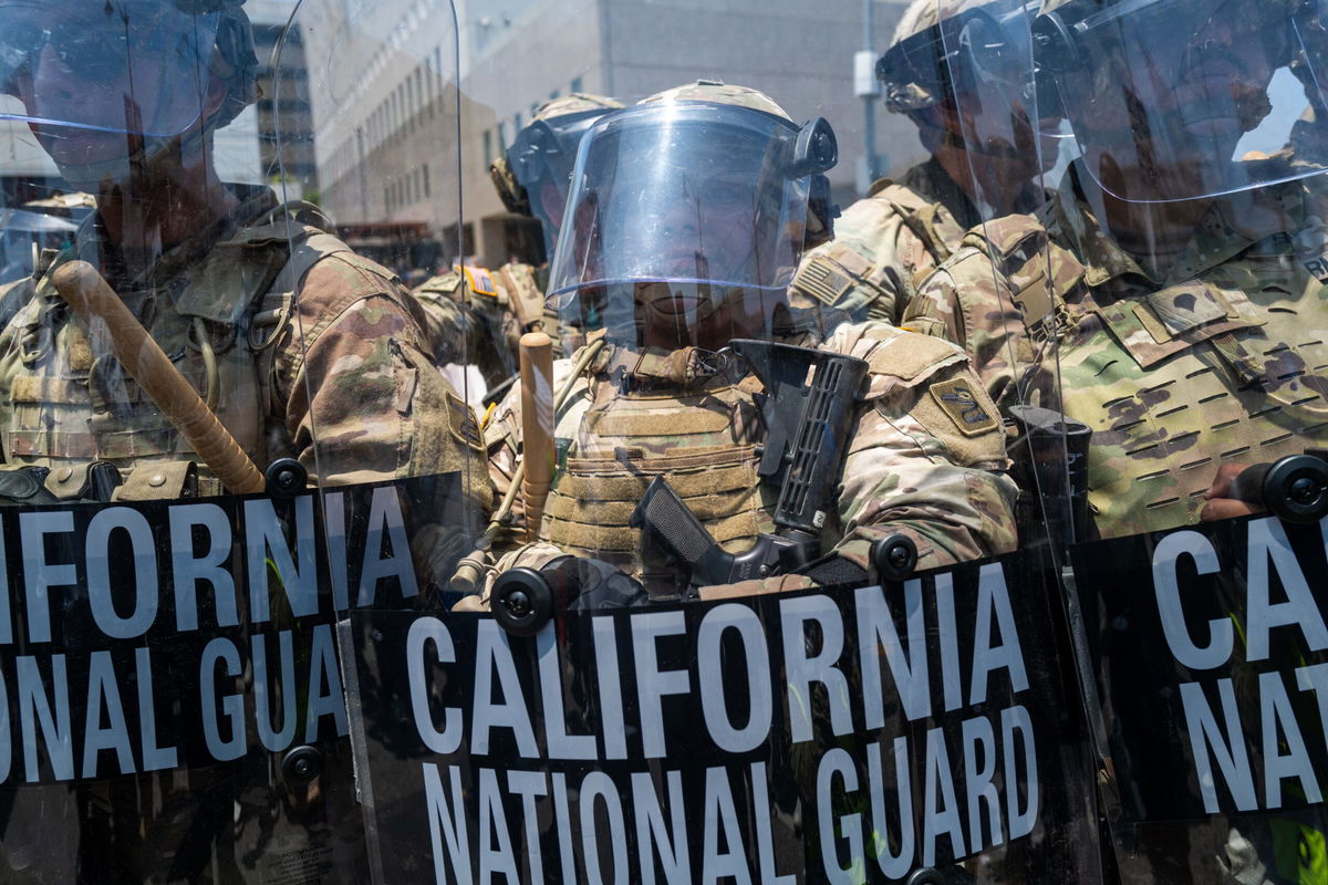 <i>Spencer Platt/Getty Images via CNN Newsource</i><br/>President Trump ordered 300 California National Guard members to Oregon Sunday