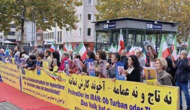 Supporters of the Iranian Resistance in Cologne, Germany, held a rally on October 11, 2025