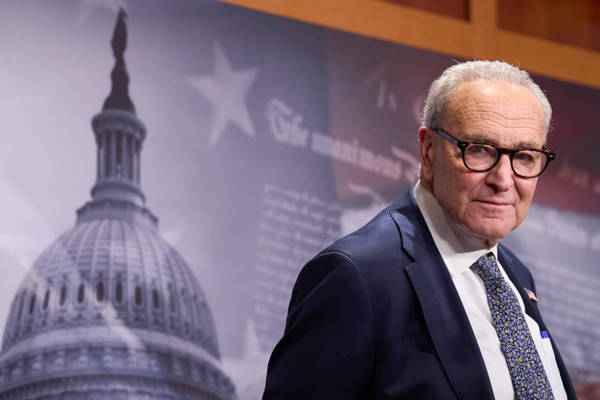Senate Minority Leader Chuck Schumer, D-N.Y., attends a news conference about the government shutdown, Tuesday, Sept. 30, 2025, on Capitol Hill in Washington. (AP Photo/Jacquelyn Martin)