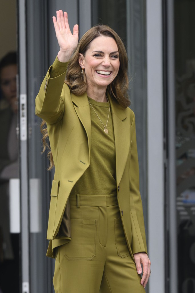 Kate Middleton in Victoria Beckham's green suit