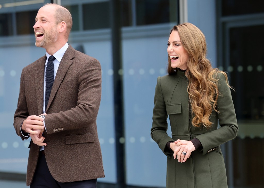 Prince William and Kate Middleton together laughing 