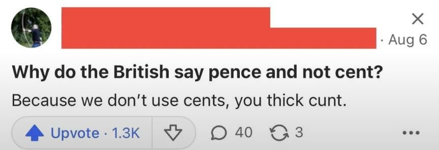 A very British answer 😂