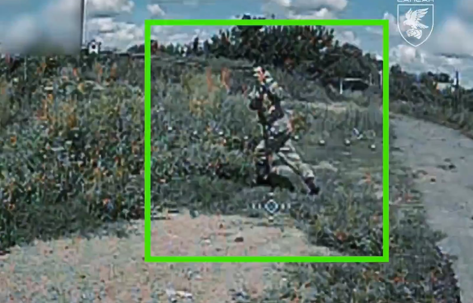 Ukrainian 421th UAS Battalion Sapsan ambushed and hit Russian soldiers with fiber-optic FPV drones. Sumy direction. Published 04.10.2025