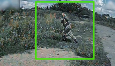 Ukrainian 421th UAS Battalion Sapsan ambushed and hit Russian soldiers with fiber-optic FPV drones. Sumy direction. Published 04.10.2025